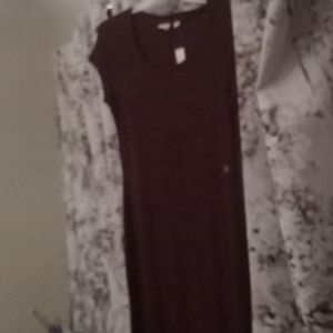 NYC Burgundy knit maxi dress